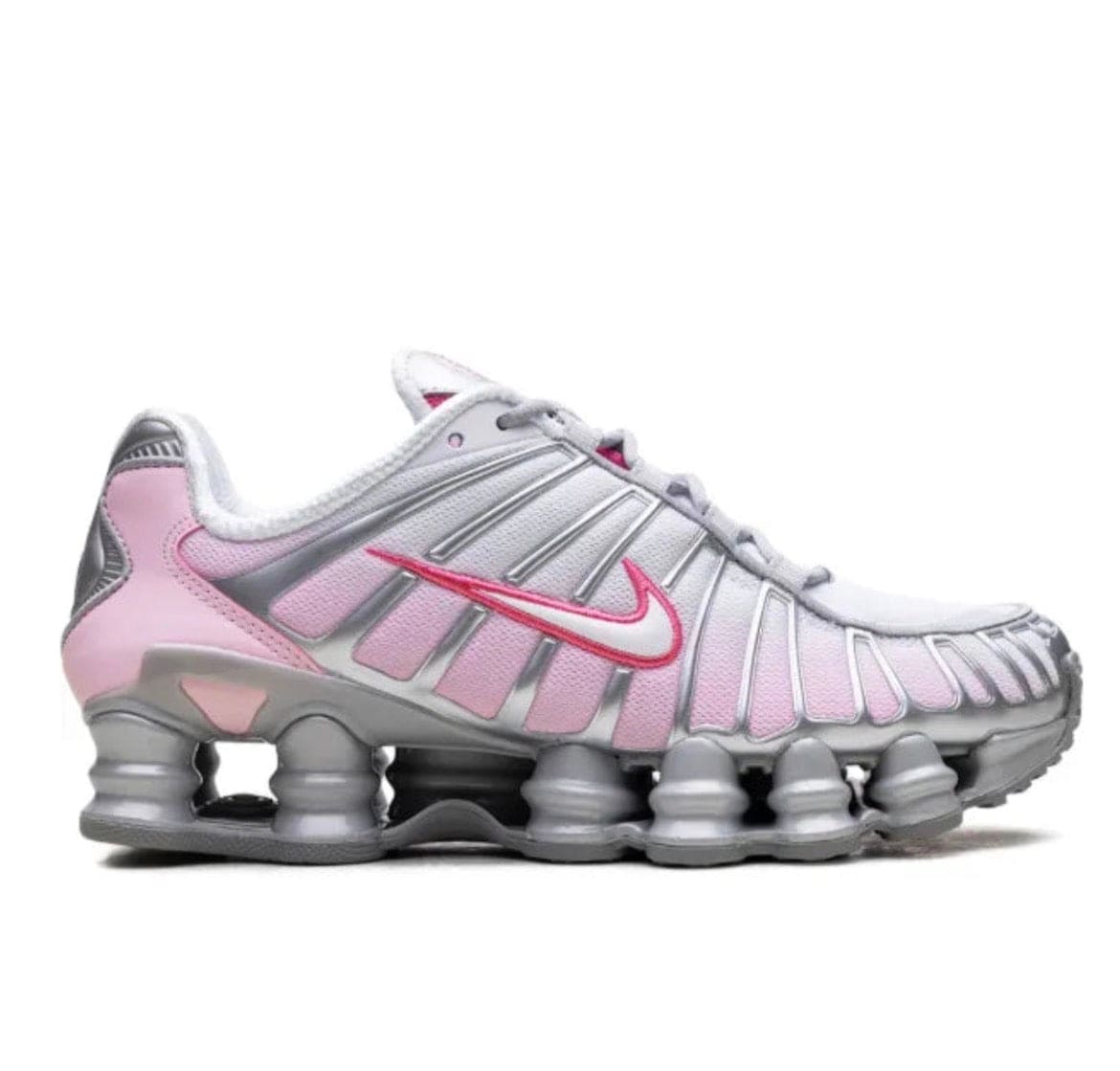 NIKE SHOX TL METALLIC PLATINUM/PINK FOAM/WHITE