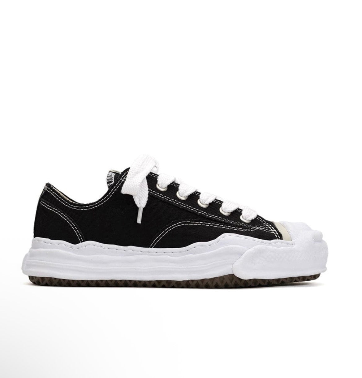 MAISON MIHARA YASUHIRO HANK OG SOLE CANVAS LOW BLACK