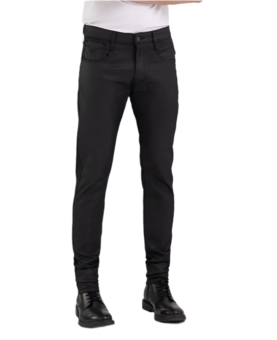 REPLAY SLIM FIT WAX COATED BRONNY JEANS