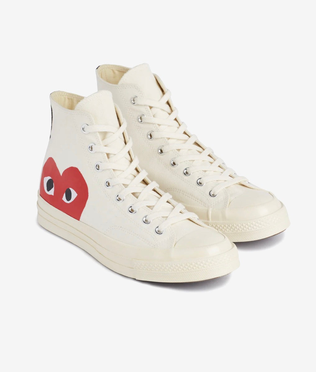 Converse Red Heart Chuck Taylor All Star ’70 High White