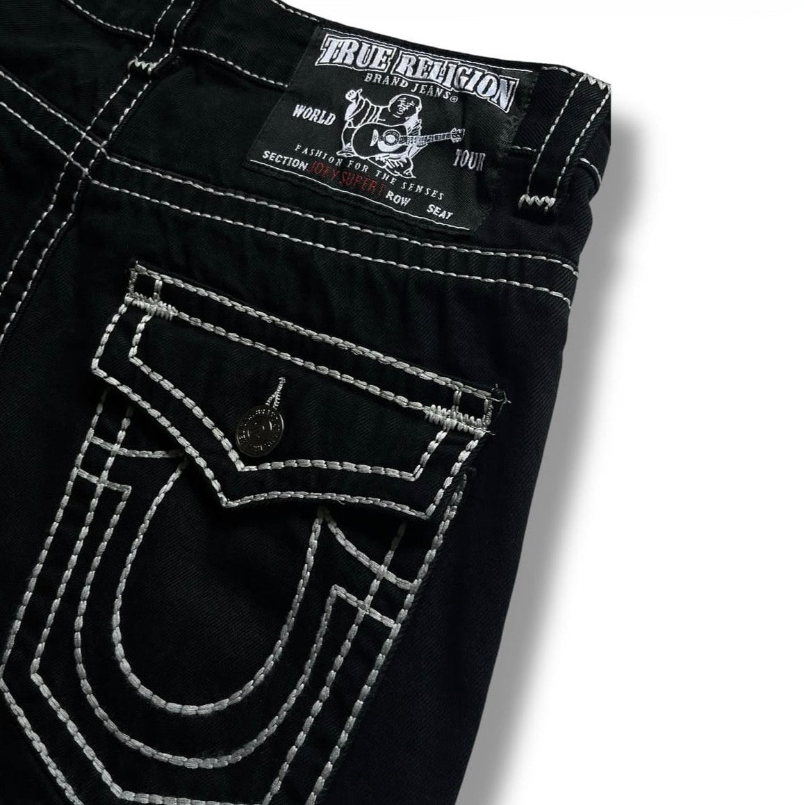 True Religion Rocco Jeans Super T No Flap Black Rinse