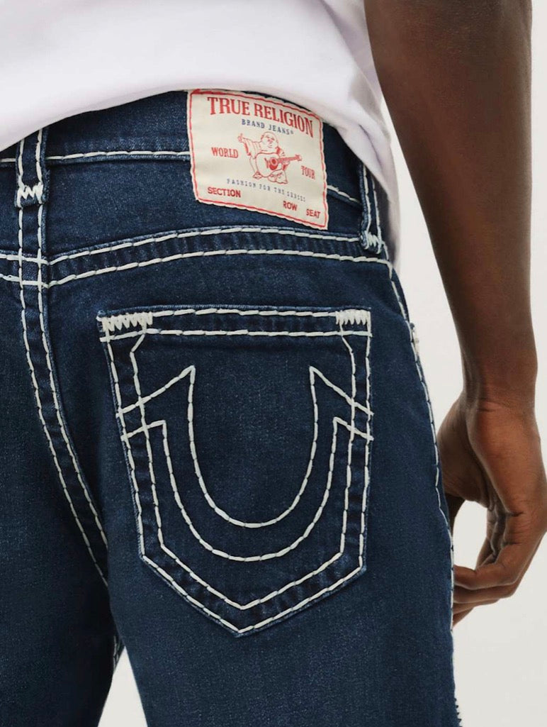 True Religion Jeans Rocco Super T NF 32 Inseam Damon Dark Wash