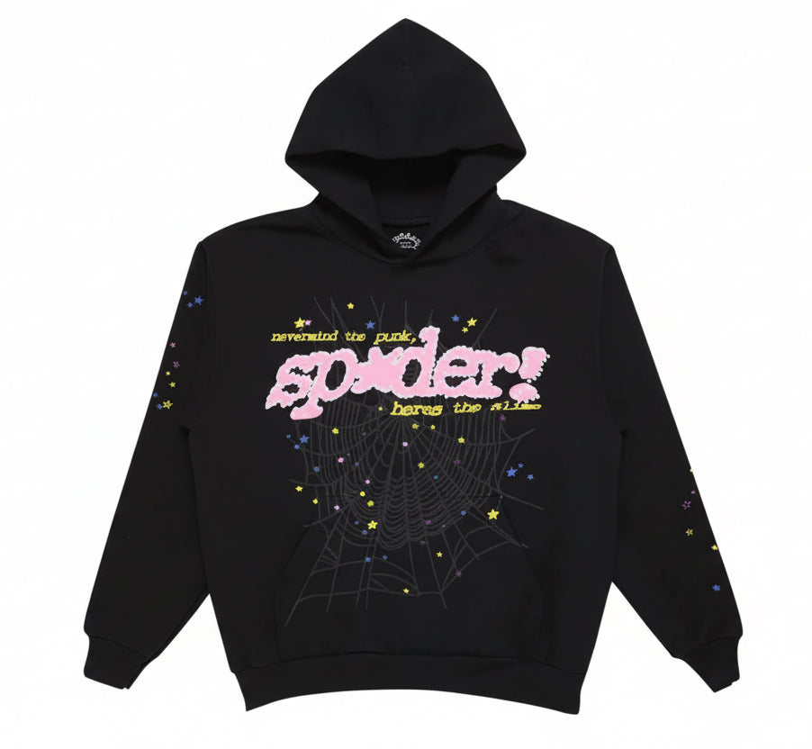 Sp5der P*nk Hoodie ‘Black’