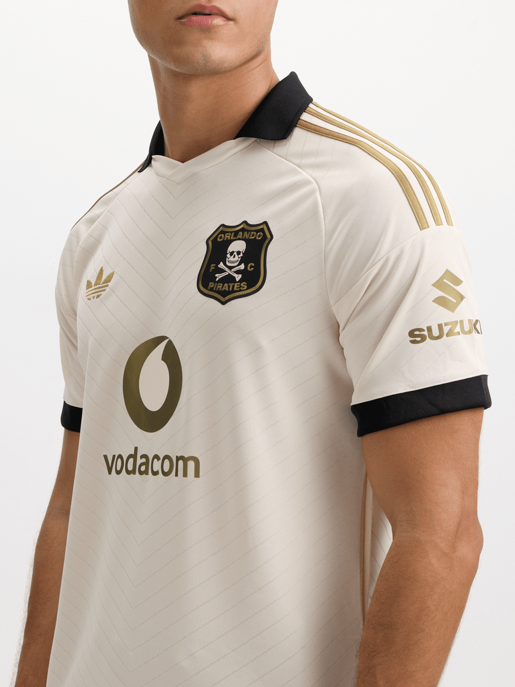 Adidas Mens Orlando Pirates Away 26/27 Cream/Black Stadium Jersey