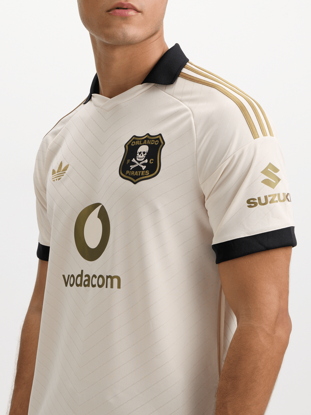Adidas Mens Orlando Pirates Away 26/27 Cream/Black Stadium Jersey